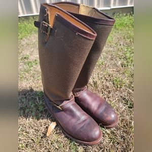 Chippewa Snake Boots 13D brown/green